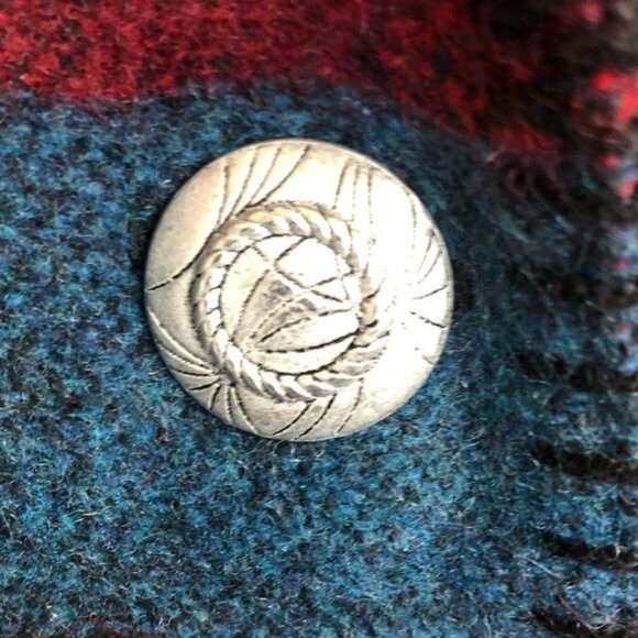 David Paul Western Aztec Wool Blend Jacket Blazer W/ Silver Buttons Medium - Picture 6 of 7